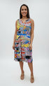 CHACHA Ruffle V Neck Sleeveless Knee length Dress - D2107